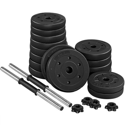 66 Lb. Dumbbells Weight Set Adjustable Dumbbell Set Home Training Dumbbell Pair Black