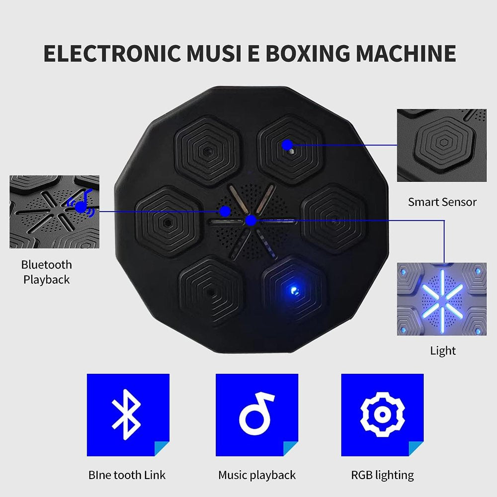 Music Boxing Machine, Smart Boxing Equipment with a Three-Layer Shock Absorption Configuration, Enjoy the Pressure Release, Perfect for Boxing Machine and Boxing Target Workouts